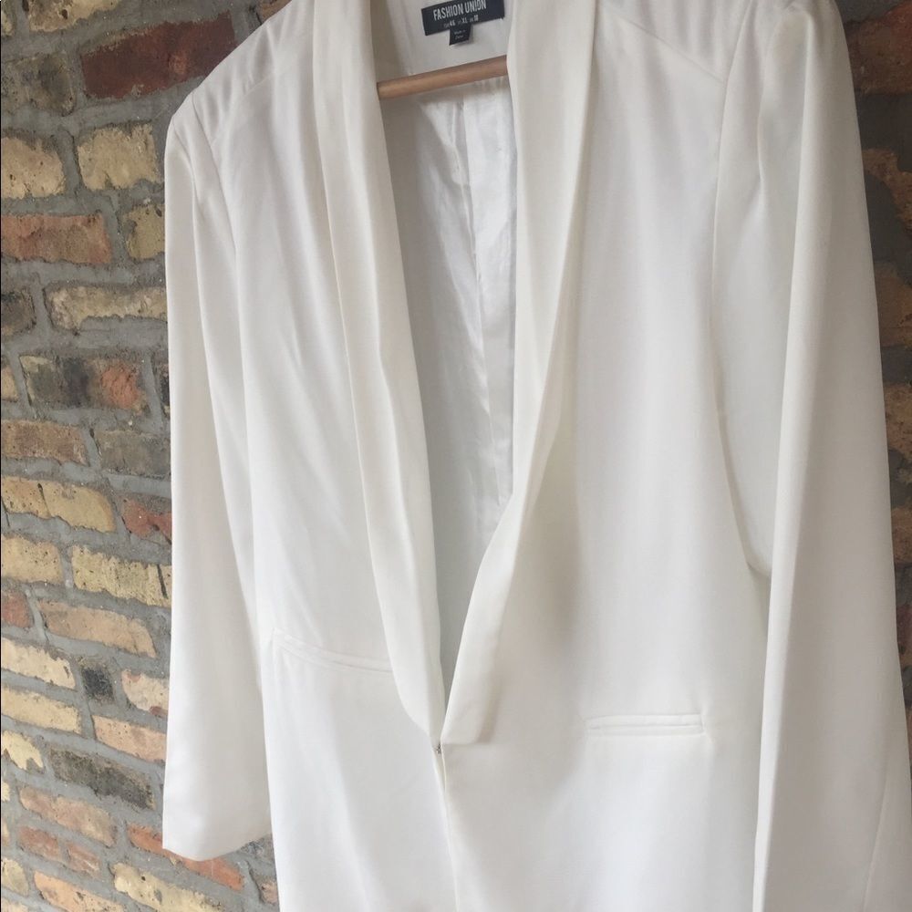 Beautifulwhite Ladies No Button Blazer - image 2